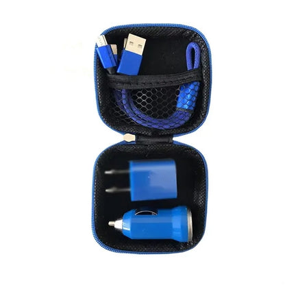 3-in-1 Portable Charging Kit with EVA Case For Car