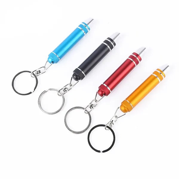 3-Bit Metal Screwdriver Keychain Tool