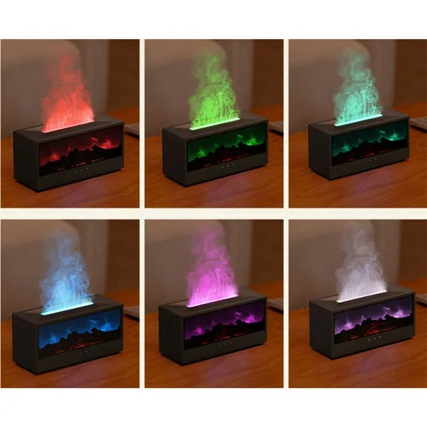 Electric Aromatherapy Flame Oil Diffuser Humidifier