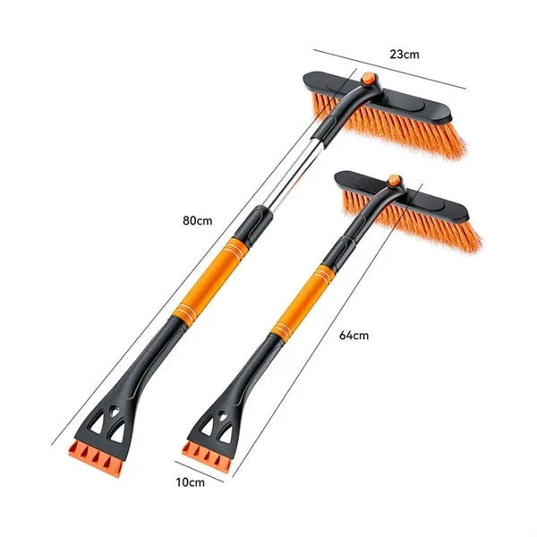 2 in 1 Extendable Snow Brush and Detachable Ice Scraper