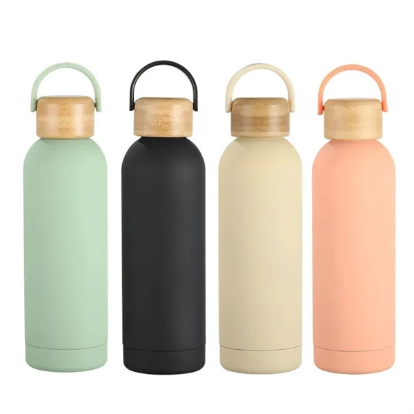 32oz Stainless Steel Vacuum Bottle with Bamboo Lid