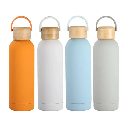 32oz Stainless Steel Vacuum Bottle with Bamboo Lid