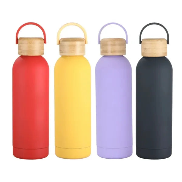32oz Stainless Steel Vacuum Bottle with Bamboo Lid