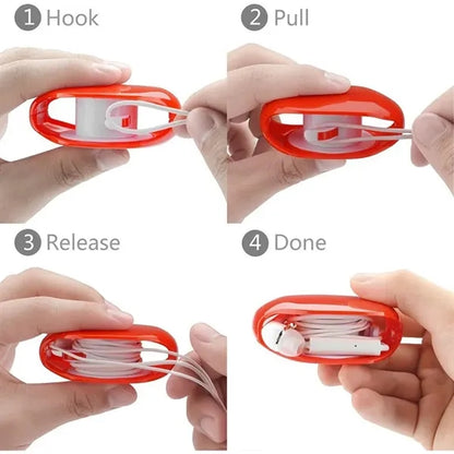 Tangle-Free Cable Winder For Earphones And Chargers