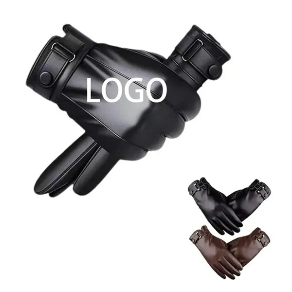PU Leather Touchscreen Winter Gloves