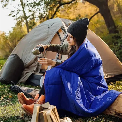Outdoor Warm Puffy Camping Blanket Waterproof