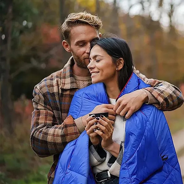 Outdoor Warm Puffy Camping Blanket Waterproof
