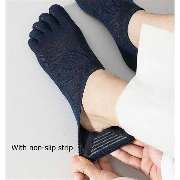 Breathable Antibacterial Five-Toe Men's Cotton Socks