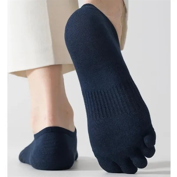 Breathable Antibacterial Five-Toe Men's Cotton Socks