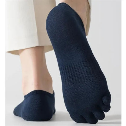 Breathable Antibacterial Five-Toe Men's Cotton Socks