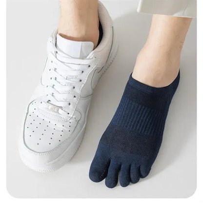 Breathable Antibacterial Five-Toe Men's Cotton Socks