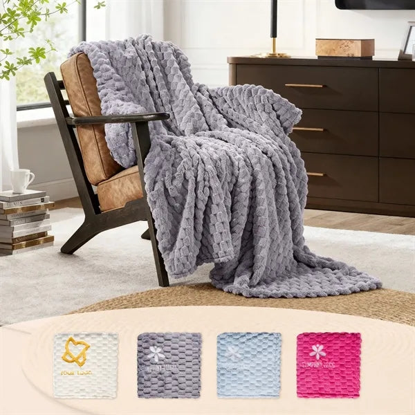 300GSM Flannel Fleece Custom Throw Blanket