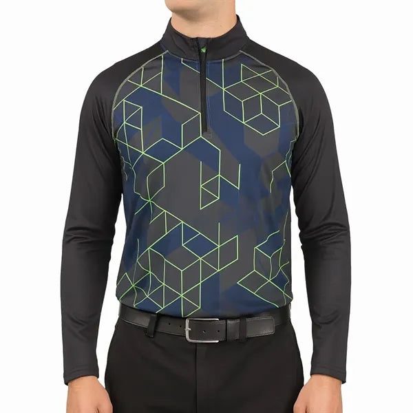 Sublimated Athletic Quarter Zip Raglan Pullover