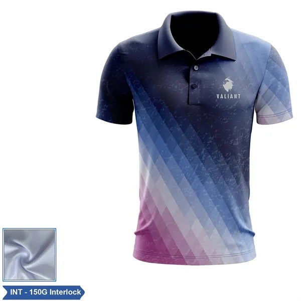Unisex & Kids' Sublimation 150G Interlock Short Sleeve Polo