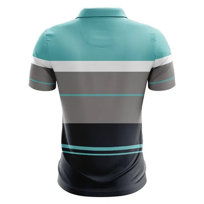 Sublimation Jacquard Stripe Short Slv Polo -Men, Women, Kids