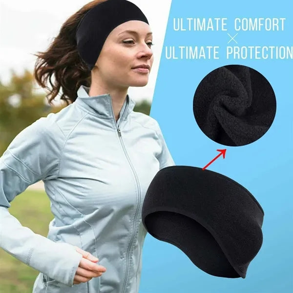 Fleece Ear Warmer Headband for Men Women Winter Running