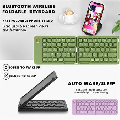 Foldable Bluetooth Keyboard for Windows Mac iOS Android