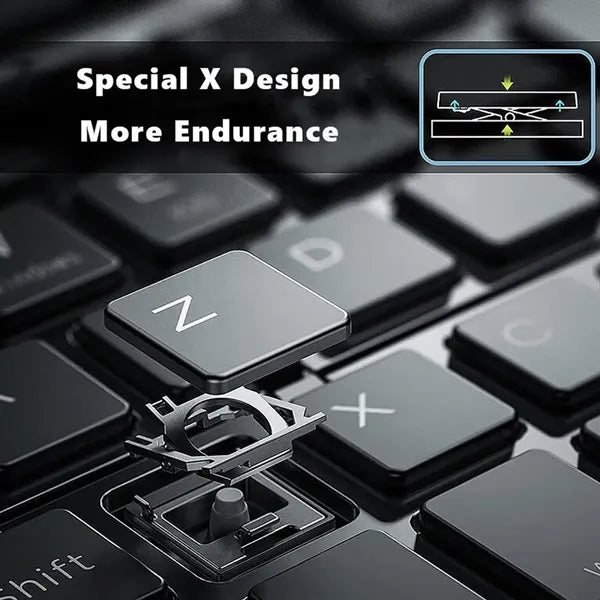 Foldable Bluetooth Keyboard for Windows Mac iOS Android
