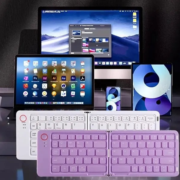 Foldable Bluetooth Keyboard for Windows Mac iOS Android