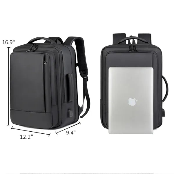 Flight Approved Expandable Laptop Travel Backpack Carry On