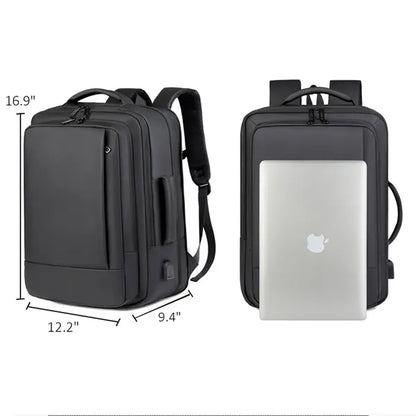 Flight Approved Expandable Laptop Travel Backpack Carry On