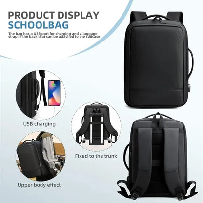 Flight Approved Expandable Laptop Travel Backpack Carry On