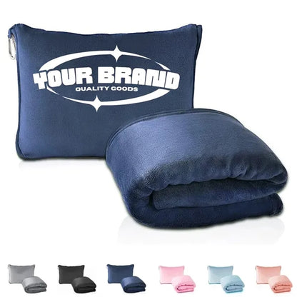 Foldable Portable 2-in-1 Travel Pillow And Nap Blanket