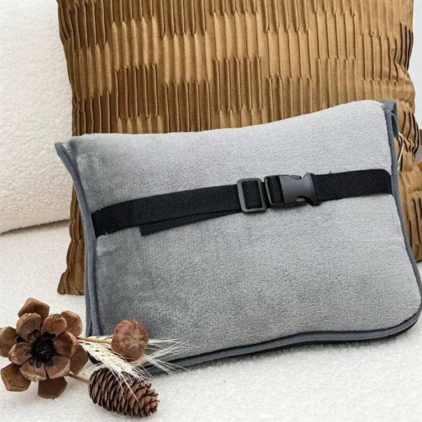 Foldable Portable 2-in-1 Travel Pillow And Nap Blanket