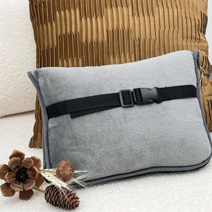 Foldable Portable 2-in-1 Travel Pillow And Nap Blanket