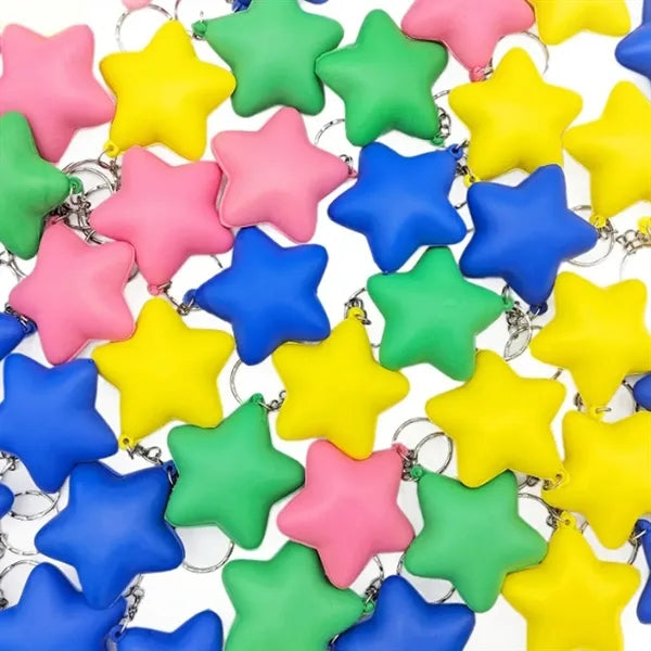 Pu Foam Star Keychain Stress Relief Ball Squeeze Toy