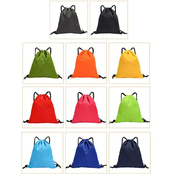 Waterproof Oxford Drawstring Backpack Sports Storage Bag