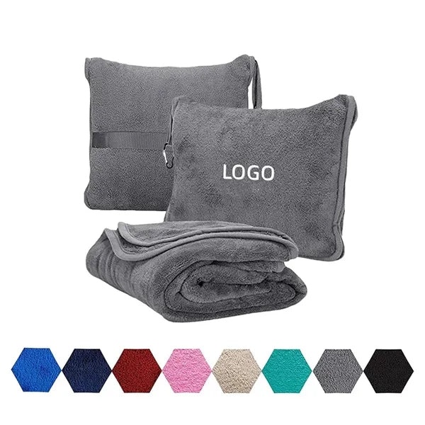 Travel Blanket With Soft Bag Pillowcase