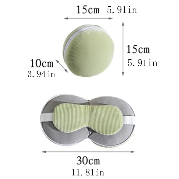 2-in-1 Travel Pillow U-Shaped Pillow With Sleep Eye Mask