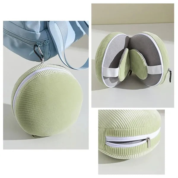 2-in-1 Travel Pillow U-Shaped Pillow With Sleep Eye Mask