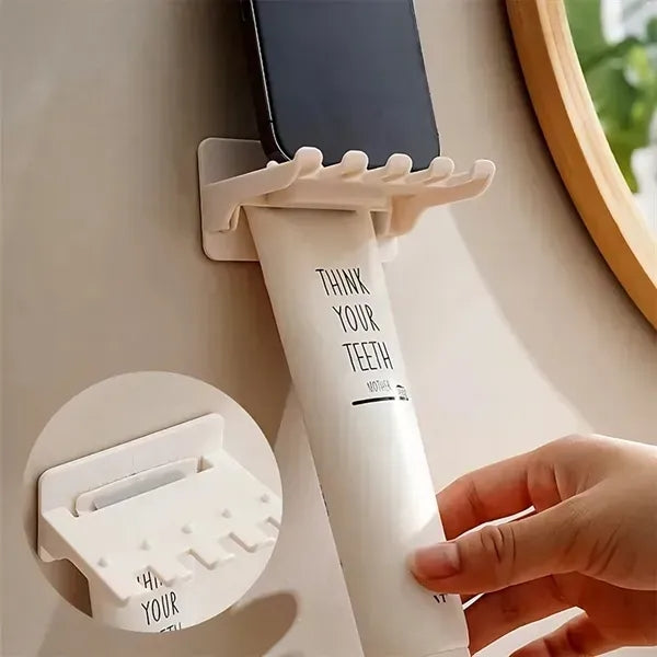 Adhesive Multi Compartment Toothbrush Holder