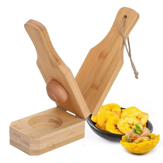 Wooden Plantain Press Banana Smasher Maker