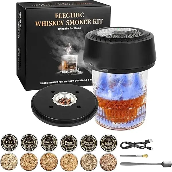 Electric Whiskey Smoker Kit Rechargeable