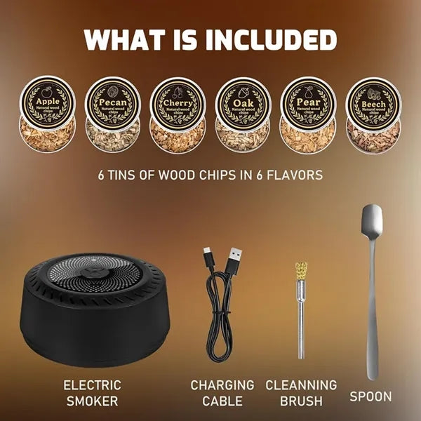 Electric Whiskey Smoker Kit Rechargeable