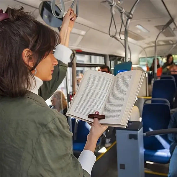 Wooden Book Page Holder for One-Hand Reading