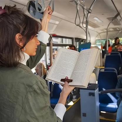 Wooden Book Page Holder for One-Hand Reading