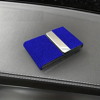 Bling Business Card Holder with Magnetic Cover
