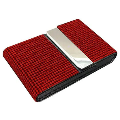 Bling Business Card Holder with Magnetic Cover