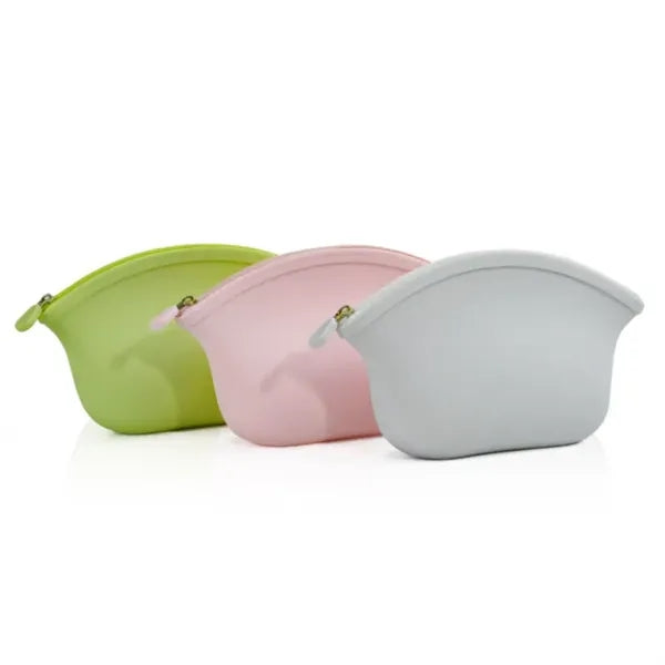 Silicone Large Cosmetic Pouch with Zipper