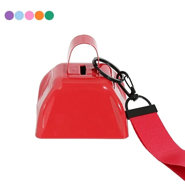 Classic 3" Metal Cheering Cowbell With Wristband
