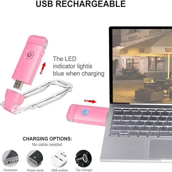 USB Mini Rechargeable Clip Reading Book Light