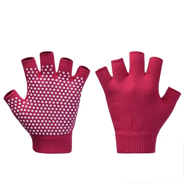Non Slip Half Fingers Yoga Gloves