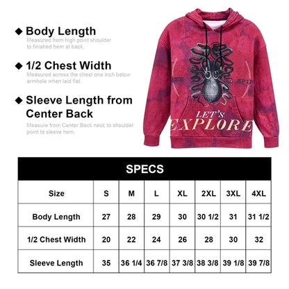 8oz Unisex Full Color Print Pullover Hoodie w/ Pocket
