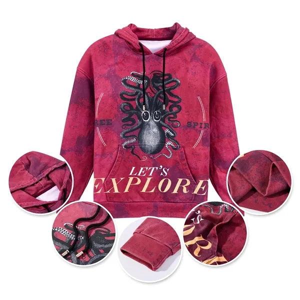 8oz Unisex Full Color Print Pullover Hoodie w/ Pocket