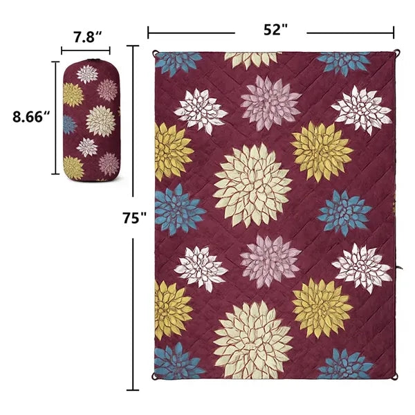 Sublimated Packable Puffy Blanket for Camping