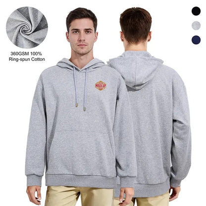 Unisex Cotton Pullover Hoodie W/ Kangaroo Pocket